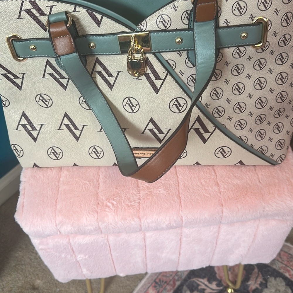 Stylish Cream and Brown Women's Tote Bag